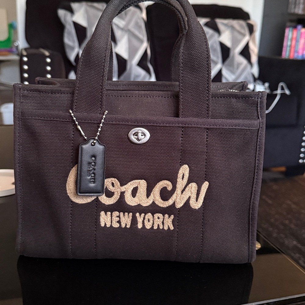 Coach Black Cargo Tote 26